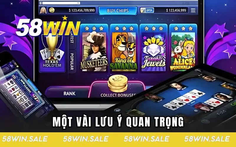 Một vài lưu ý quan trọng